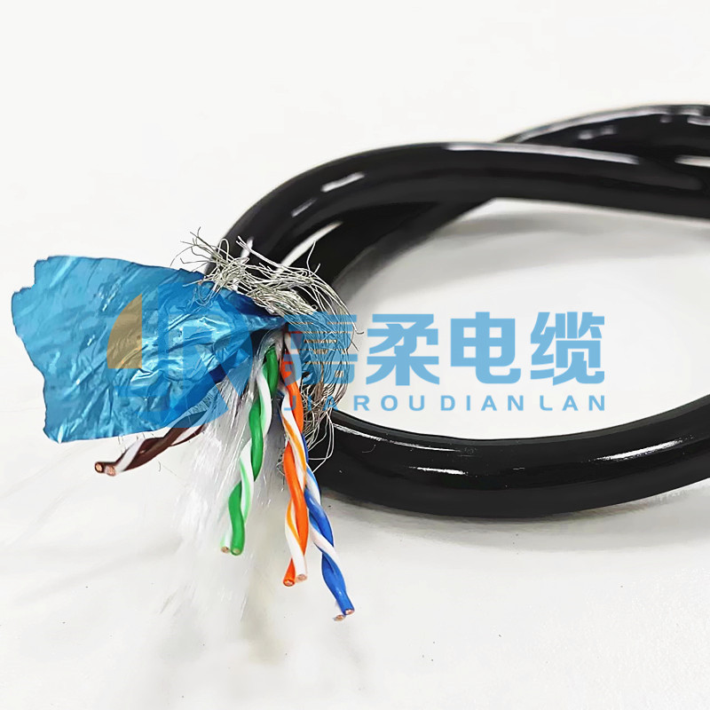 PUR外护套,高柔性拖链专用网线（CAT5E/CAT6）